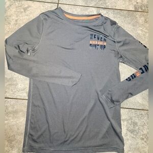 ALL In Motion Long Sleeve Gray Shirt SizeNever Give Up Size 12/14 Large